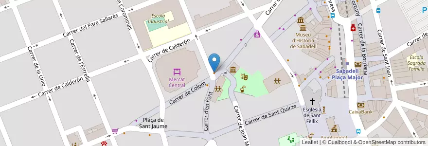 Mapa de ubicacion de La Granja Urpí en Sepanyol, Catalunya, Barcelona, Vallès Occidental, Sabadell.