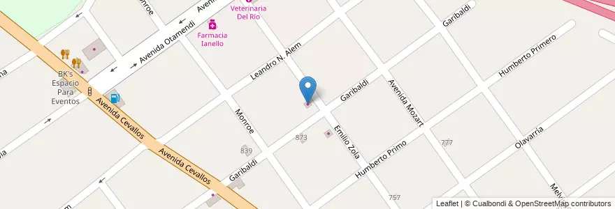Mapa de ubicacion de La Granjita en 아르헨티나, 부에노스아이레스주, Partido De Quilmes, Quilmes.
