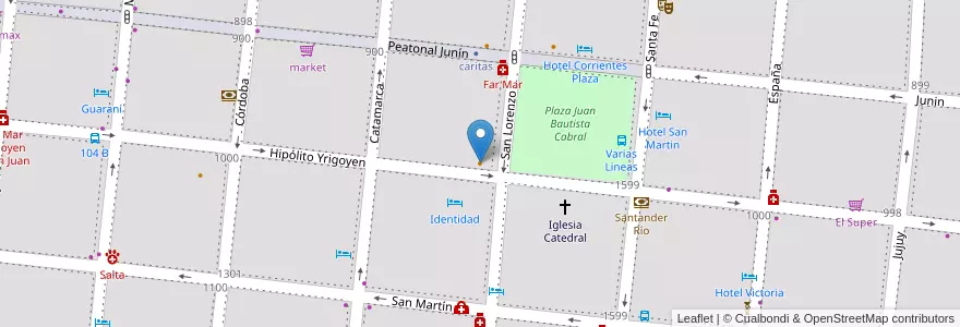 Mapa de ubicacion de La Granjita De Susana en الأرجنتين, Corrientes, Departamento Capital, Corrientes, Corrientes.