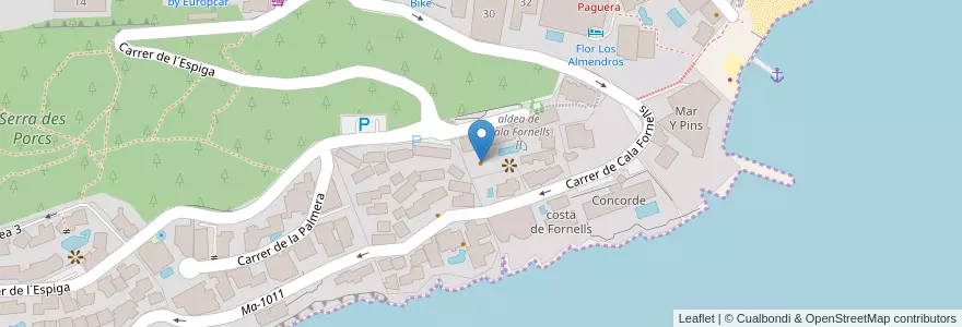 Mapa de ubicacion de La Gritta en Spain, Balearic Islands, Spain (Territorial Waters), Serra De Tramuntana, Balearic Islands, Calvià.