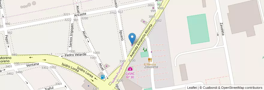 Mapa de ubicacion de La Gruta, Nueva Pompeya en 阿根廷, Ciudad Autónoma De Buenos Aires, Comuna 4, 布宜诺斯艾利斯.
