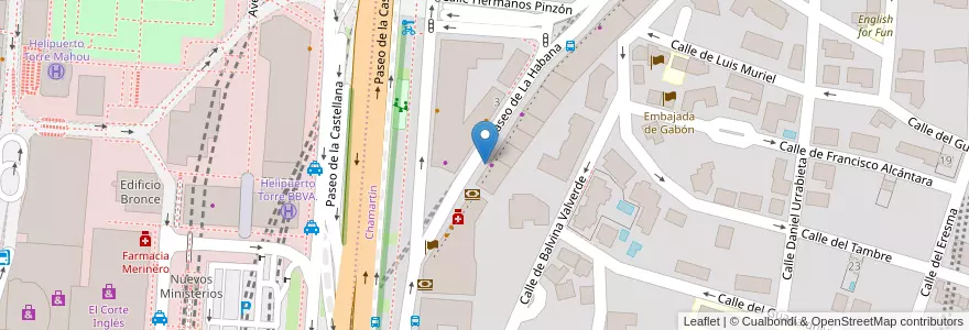 Mapa de ubicacion de LA HABANA, PASEO, DE,12 en Spanien, Autonome Gemeinschaft Madrid, Autonome Gemeinschaft Madrid, Área Metropolitana De Madrid Y Corredor Del Henares, Madrid.