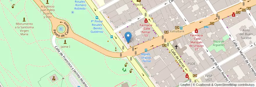 Mapa de ubicacion de La Habana Vieja en Испания, Мадрид, Мадрид, Área Metropolitana De Madrid Y Corredor Del Henares, Мадрид.