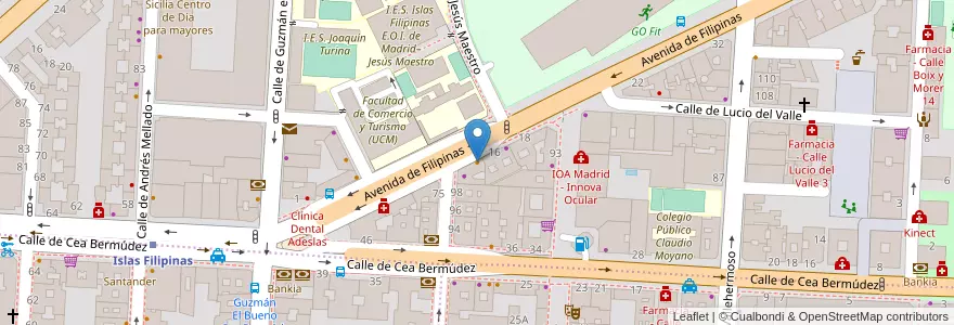 Mapa de ubicacion de La Hemeroteca en Испания, Мадрид, Мадрид, Área Metropolitana De Madrid Y Corredor Del Henares, Мадрид.