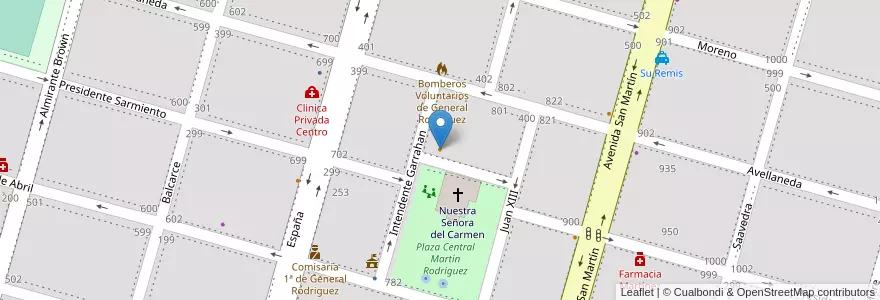 Mapa de ubicacion de La Heralda en Arjantin, Buenos Aires, Partido De General Rodríguez.