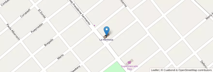 Mapa de ubicacion de La Hermosa en Arjantin, Buenos Aires, Partido De José C. Paz.