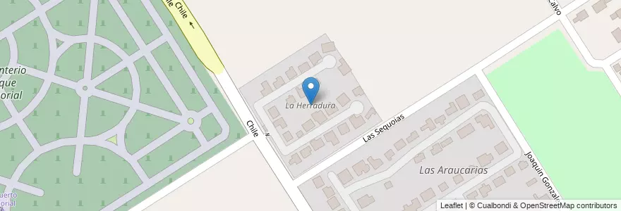 Mapa de ubicacion de La Herradura en アルゼンチン, ブエノスアイレス州, Partido Del Pilar, La Lonja.