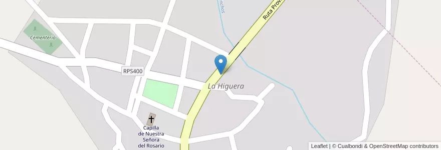 Mapa de ubicacion de La Higuera en アルゼンチン, コルドバ州, Departamento Cruz Del Eje, Pedanía Higueras, Comuna De La Higuera.