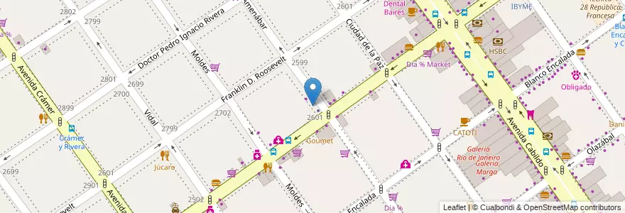 Mapa de ubicacion de La Holandesa (fiambres y quesos), Belgrano en 아르헨티나, Ciudad Autónoma De Buenos Aires, 부에노스아이레스, Comuna 13.