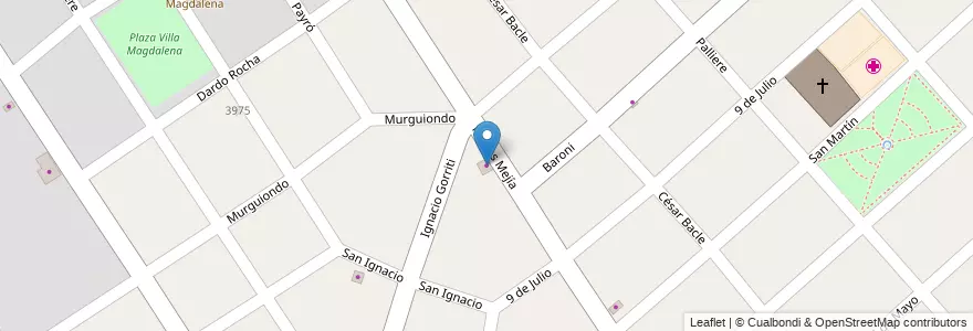 Mapa de ubicacion de La Huerta de Mailin en Argentinië, Buenos Aires, Partido De Malvinas Argentinas, Los Polvorines.