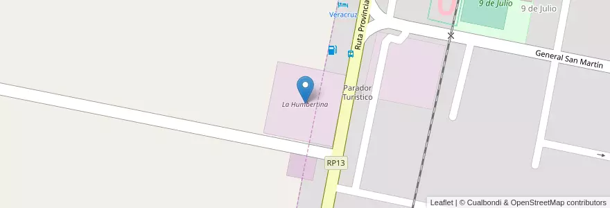 Mapa de ubicacion de La Humbertina en 아르헨티나, Santa Fe, Departamento Castellanos, Municipio De Humberto Primo.