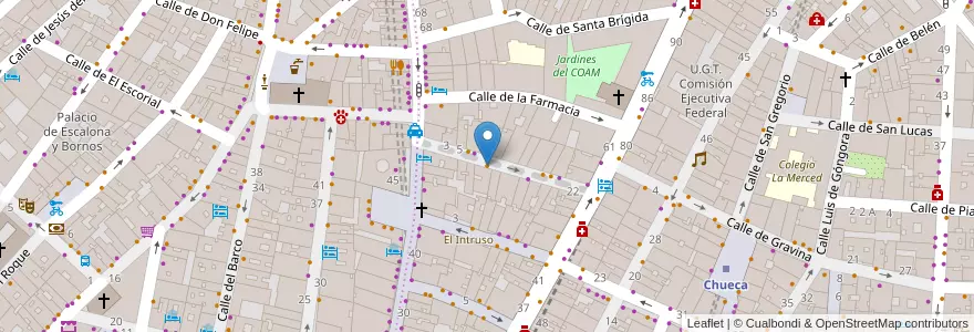 Mapa de ubicacion de La Hummusería en 西班牙, Comunidad De Madrid, Comunidad De Madrid, Área Metropolitana De Madrid Y Corredor Del Henares, Madrid.