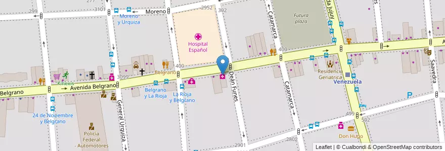 Mapa de ubicacion de La Iberica, Balvanera en 阿根廷, Ciudad Autónoma De Buenos Aires, Comuna 3, 布宜诺斯艾利斯.