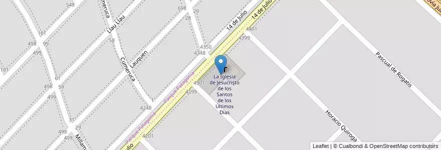 Mapa de ubicacion de La Iglesia de Jesucristo de los Santos de los Últimos Días en Arjantin, Buenos Aires, Partido De Bahía Blanca, Bahía Blanca.