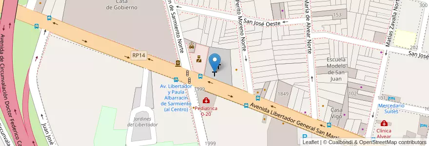 Mapa de ubicacion de La Iglesia de Jesucristo de los Santos de los Últimos Días en آرژانتین, San Juan, شیلی, Capital.