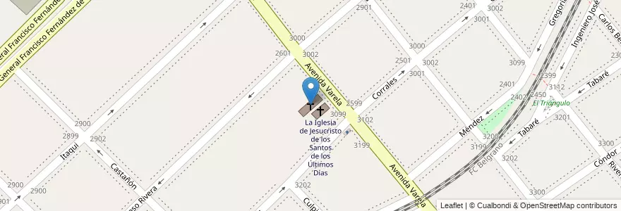 Mapa de ubicacion de La Iglesia de Jesucristo de los Santos de los Últimos Días, Villa Soldati en Argentina, Ciudad Autónoma De Buenos Aires, Buenos Aires, Comuna 8.