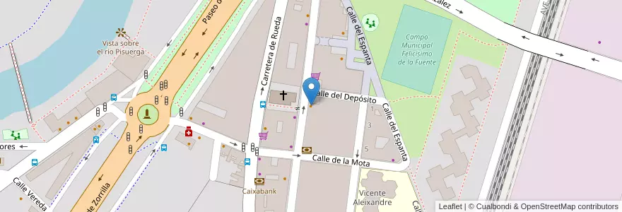 Mapa de ubicacion de La Iglesia en 스페인, Castilla Y León, Valladolid, Valladolid.