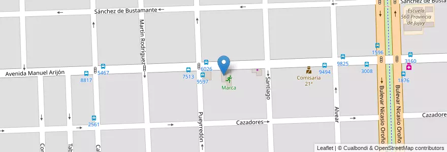 Mapa de ubicacion de La Independencia en Arjantin, Santa Fe, Departamento Rosario, Municipio De Rosario, Rosario.