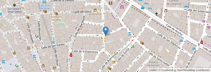 Mapa de ubicacion de La Infinito en Espanha, Comunidade De Madrid, Comunidade De Madrid, Área Metropolitana De Madrid Y Corredor Del Henares, Madrid.