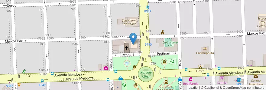 Mapa de ubicacion de La Inmaculada 1113 y 8064 en الأرجنتين, سانتا في, Departamento Rosario, Municipio De Rosario, روساريو.