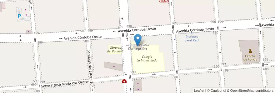 Mapa de ubicacion de La Inmaculada Concepción en 阿根廷, San Juan, 智利, Capital.
