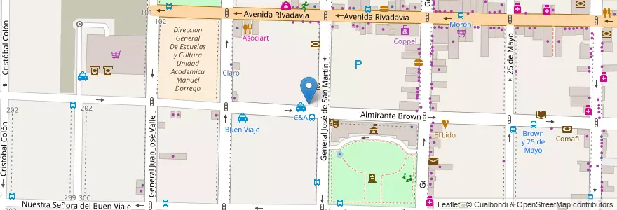 Mapa de ubicacion de la intendencia en Argentinië, Buenos Aires, Partido De Morón, Morón.
