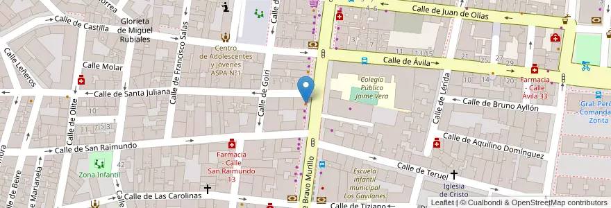 Mapa de ubicacion de La Jamboteca en スペイン, マドリード州, Comunidad De Madrid, Área Metropolitana De Madrid Y Corredor Del Henares, Madrid.