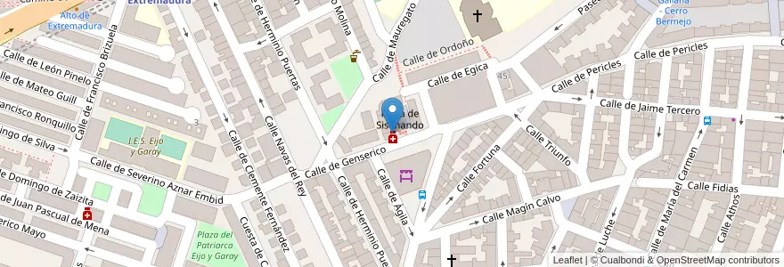Mapa de ubicacion de La Jirafa en スペイン, マドリード州, Comunidad De Madrid, Área Metropolitana De Madrid Y Corredor Del Henares, Madrid.