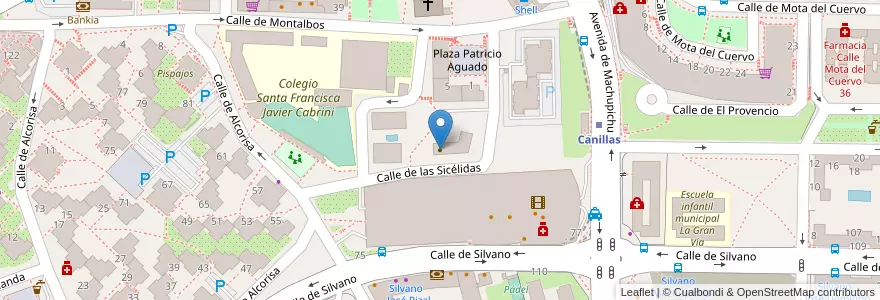 Mapa de ubicacion de La Jirafa en スペイン, マドリード州, Comunidad De Madrid, Área Metropolitana De Madrid Y Corredor Del Henares, Madrid.
