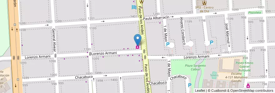 Mapa de ubicacion de La Jirafa II en آرژانتین, شیلی, Mendoza, Godoy Cruz, Departamento Godoy Cruz, Distrito Ciudad De Godoy Cruz.
