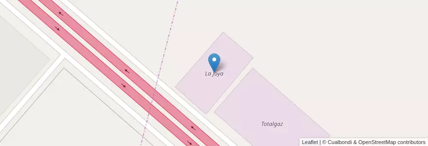 Mapa de ubicacion de La Joya en Argentina, Cile, Mendoza, Departamento San Martín, Distrito Ciudad De San Martín.