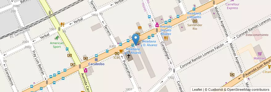 Mapa de ubicacion de La Juvenil, Flores en 阿根廷, Ciudad Autónoma De Buenos Aires, Comuna 7, 布宜诺斯艾利斯.