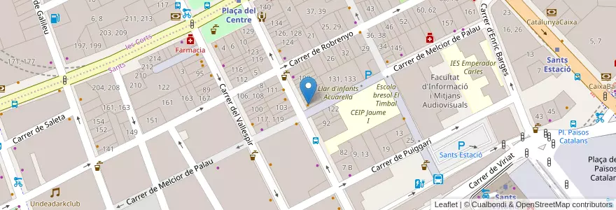 Mapa de ubicacion de La Kicra en Spagna, Catalunya, Barcelona, Barcelonès, Barcelona.