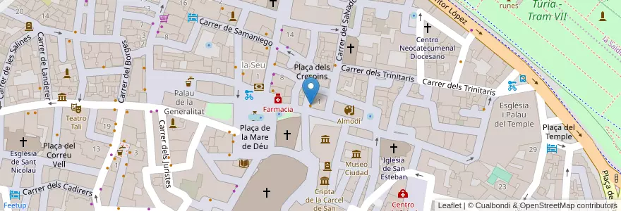 Mapa de ubicacion de La Laboratorio en İspanya, Comunitat Valenciana, València / Valencia, Comarca De València, València.
