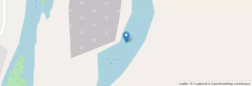 Mapa de ubicacion de La Laguna Azul en Argentina, Córdova, Departamento Colón, Pedanía Calera Norte, La Calera.