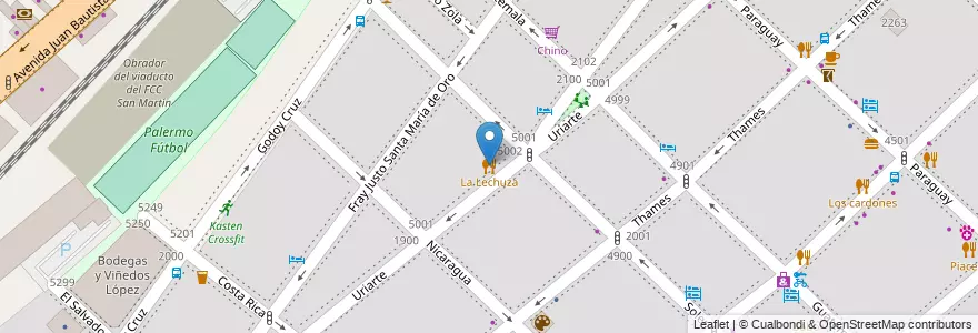Mapa de ubicacion de La Lechuza, Palermo en Argentinië, Ciudad Autónoma De Buenos Aires, Buenos Aires, Comuna 14.