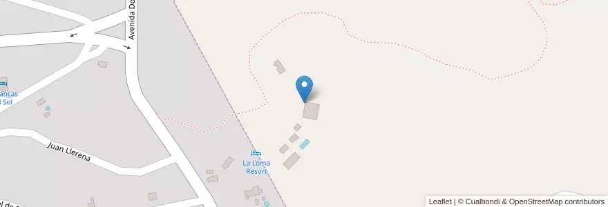 Mapa de ubicacion de La Loma Resort en الأرجنتين, San Luis, Junín, Municipio De Merlo.