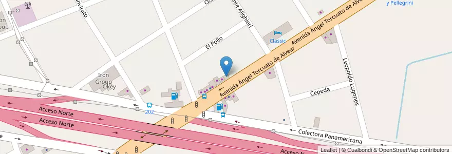 Mapa de ubicacion de La Lugar en Argentina, Buenos Aires, Partido De Tigre, Don Torcuato.