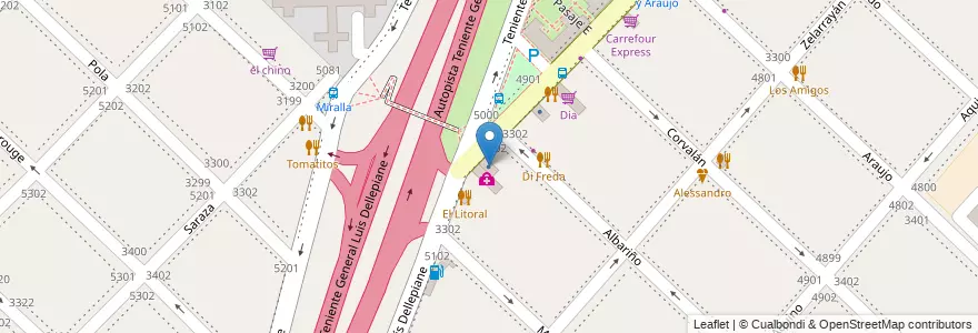 Mapa de ubicacion de La Luz del Mundo, Villa Lugano en Arjantin, Ciudad Autónoma De Buenos Aires, Buenos Aires, Comuna 8.