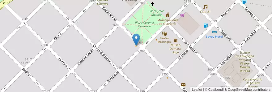 Mapa de ubicacion de La Maca 2 en Arjantin, Buenos Aires, Partido De Olavarría, Olavarría.