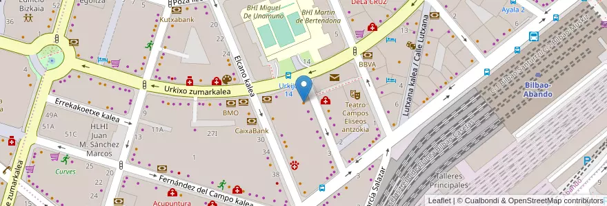 Mapa de ubicacion de La Machine en Испания, Страна Басков, Bizkaia, Bilboaldea, Бильбао.
