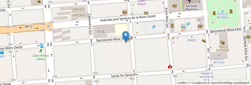 Mapa de ubicacion de La Madeleine en Argentinien, San Juan, Chile, Capital.