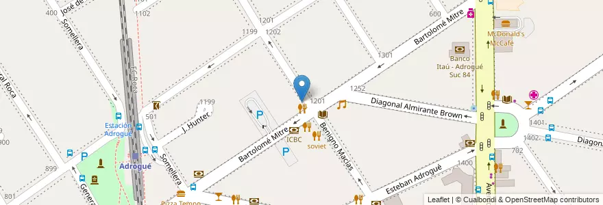 Mapa de ubicacion de La Maja Bar en Arjantin, Buenos Aires, Partido De Almirante Brown, Adrogué.