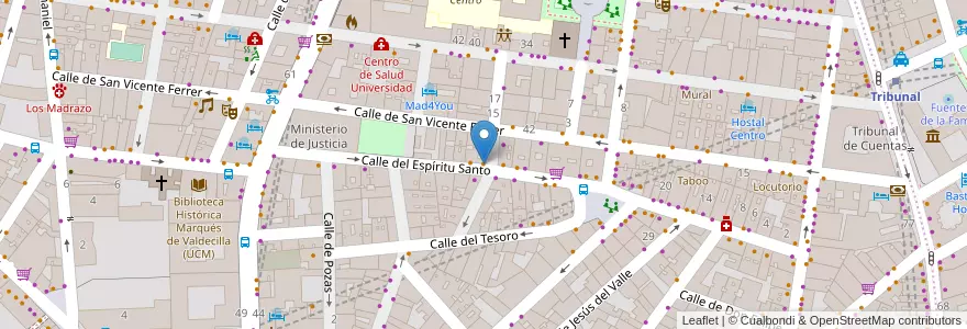 Mapa de ubicacion de La Maleta en إسبانيا, منطقة مدريد, منطقة مدريد, Área Metropolitana De Madrid Y Corredor Del Henares, مدريد.