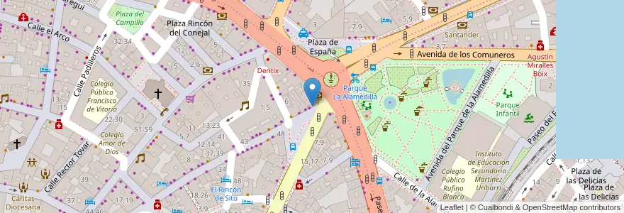 Mapa de ubicacion de La Malquerida en اسپانیا, Castilla Y León, سالامانکا, Campo De Salamanca, سالامانکا.