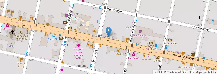 Mapa de ubicacion de La Malteria en آرژانتین, سانتافه, Departamento Rosario, Municipio De Rosario, تسبیح.