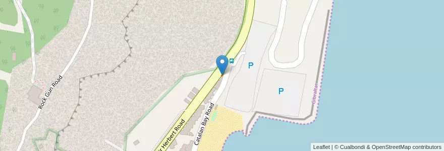Mapa de ubicacion de La mamela en Espanha, Gibraltar.