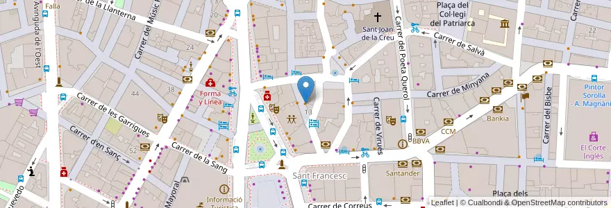 Mapa de ubicacion de La Manera Coffee & Food & Cocktail en اسپانیا, Comunitat Valenciana, València / Valencia, Comarca De València, València.
