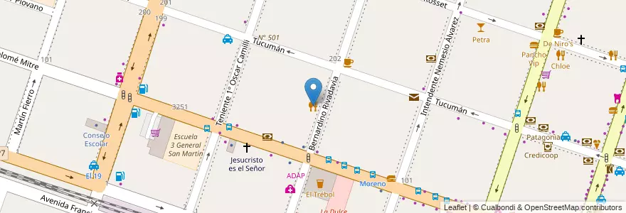 Mapa de ubicacion de La Mansa en Arjantin, Buenos Aires, Partido De Moreno, Moreno.