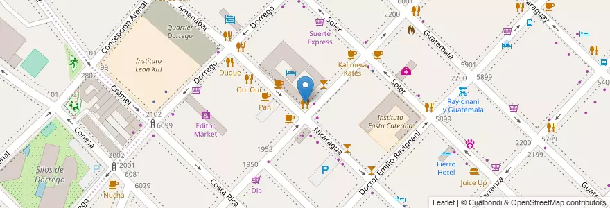 Mapa de ubicacion de La Mar, Palermo en آرژانتین, Ciudad Autónoma De Buenos Aires, Buenos Aires, Comuna 14.